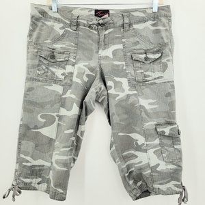 Torrid Gray Camo Utility Capri